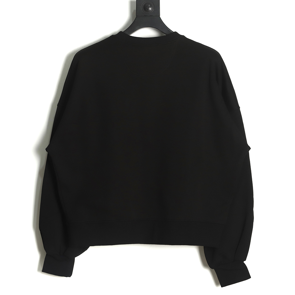 DREW House 2022 A/W black hummingbird print thin fleece sweater