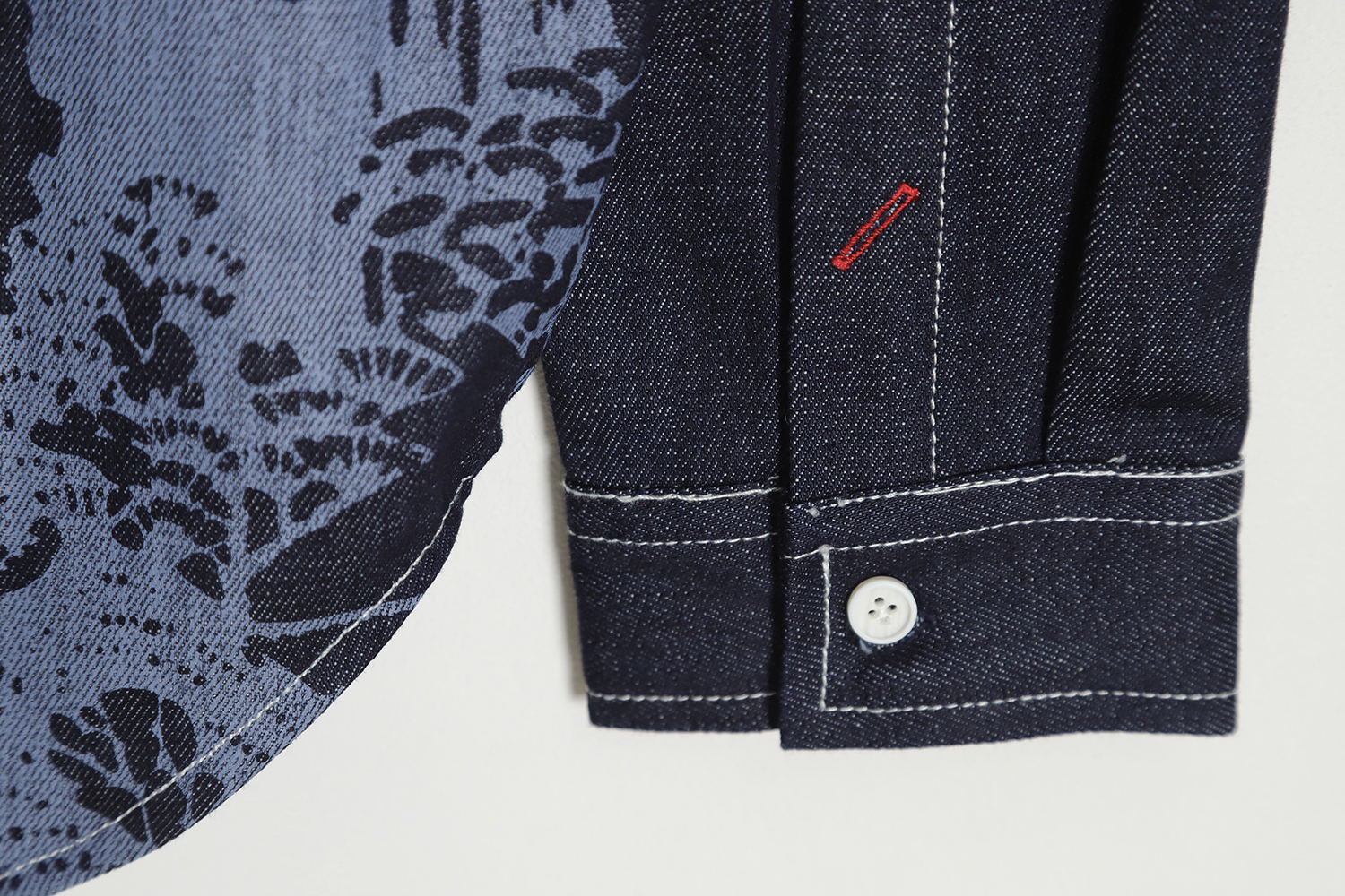 Evisu 23ss landscape painting discharge dyed long-sleeved shirt