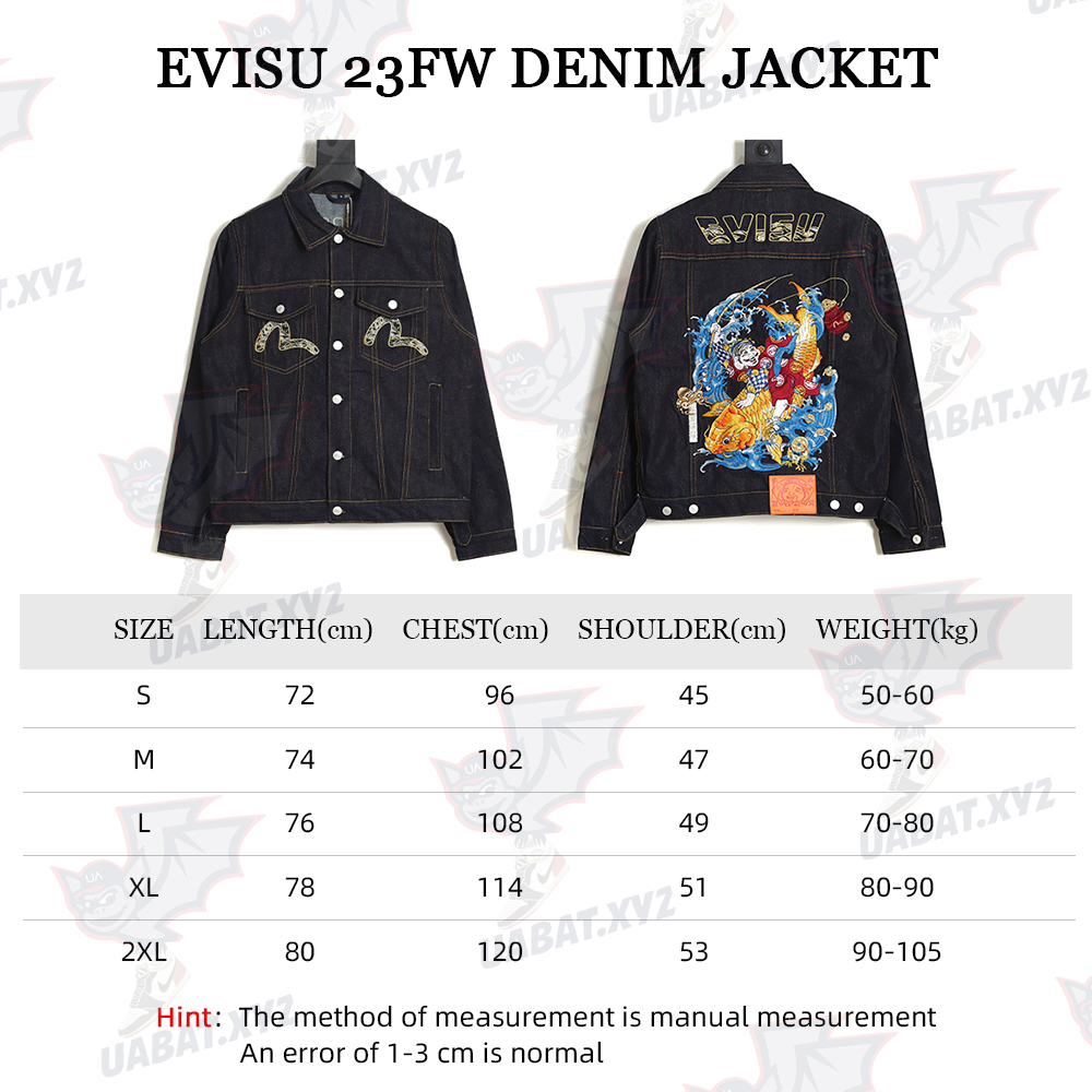 Evisu 23fw Fisherman Embroidered Denim Jacket