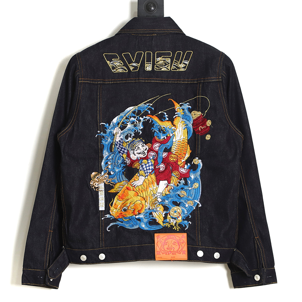 Evisu 23fw Fisherman Embroidered Denim Jacket