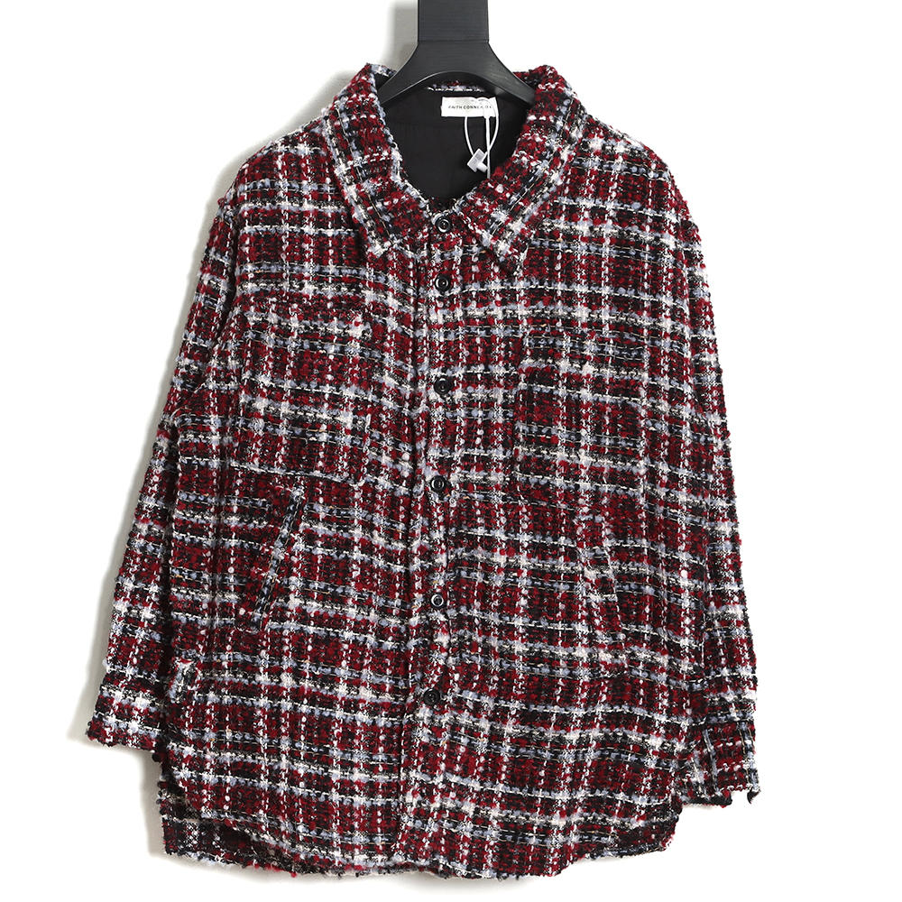 Faith Connexion Burgundy Woven Cardigan Jacket