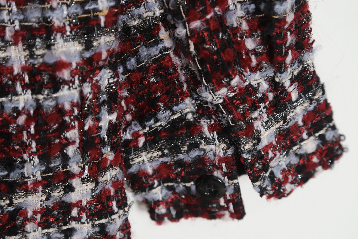 Faith Connexion Burgundy Woven Cardigan Jacket
