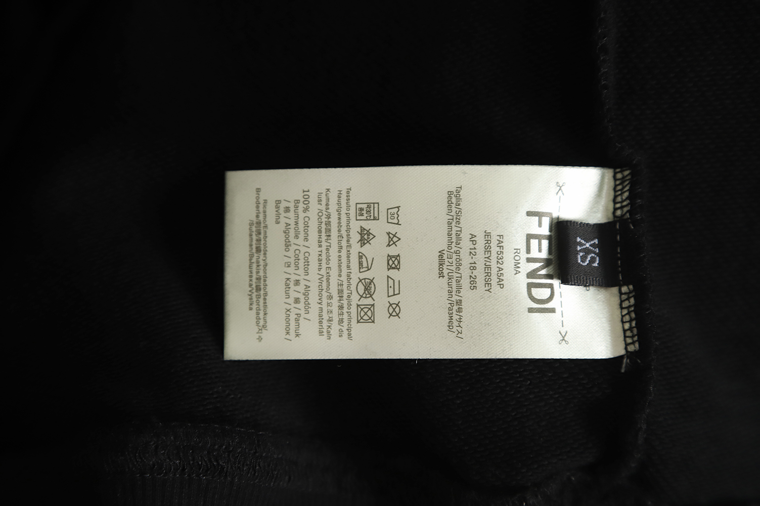Fendi 22fw flocking bear embroidery logo round neck sweater TSK1