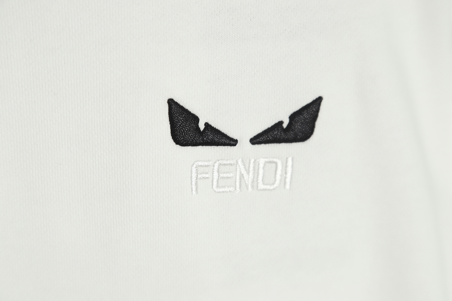 Fendi 22ss Classic Monster Eyes Embroidered Crew Neck Sweatshirt