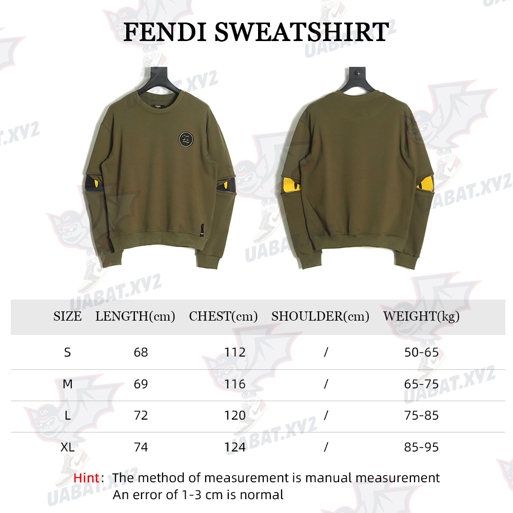 Fendi classic arm splicing eyes little monster crew neck sweater