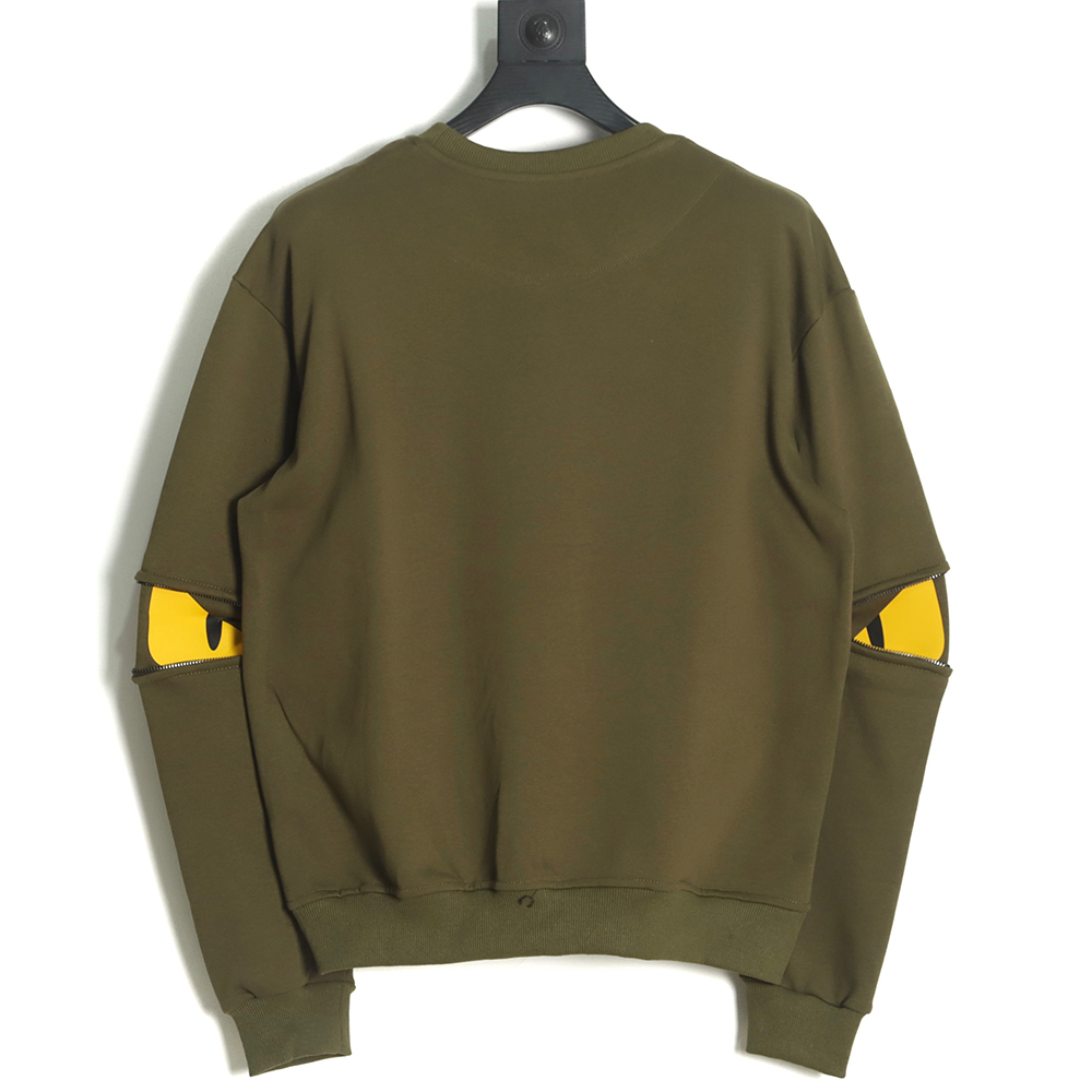 Fendi classic arm splicing eyes little monster crew neck sweater
