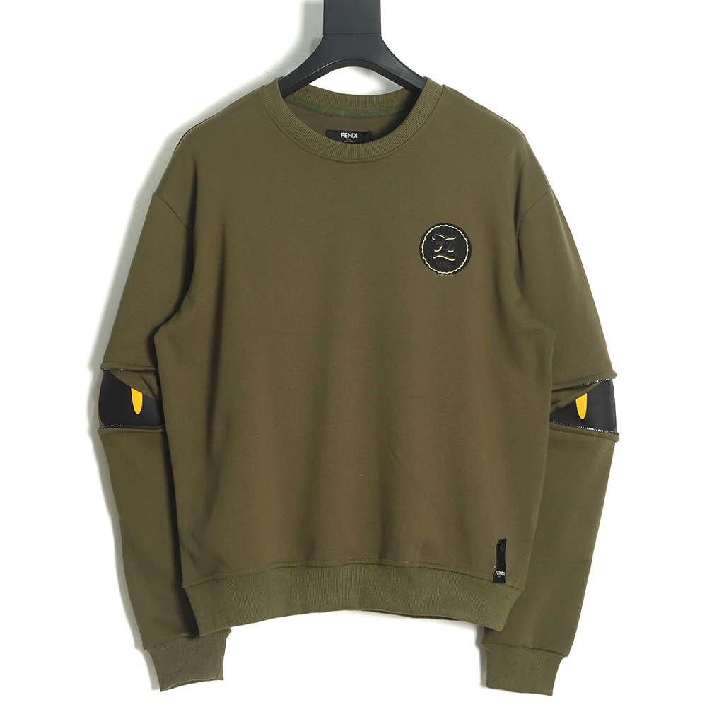 Fendi classic arm splicing eyes little monster crew neck sweater