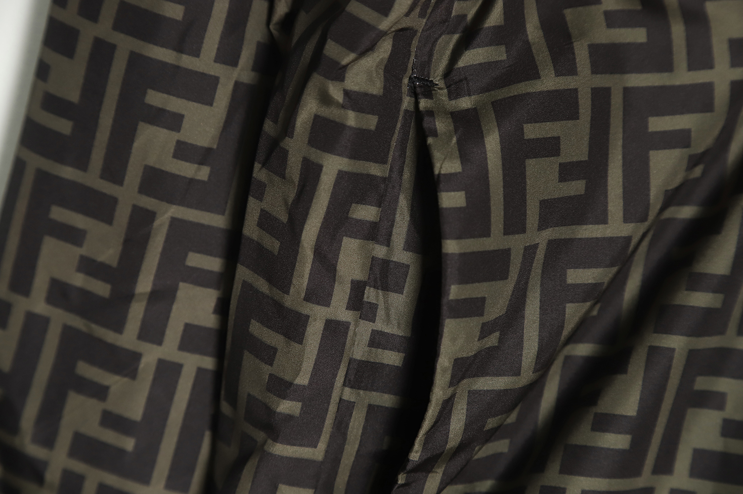 FENDI FD 22 new double-sided black flower nylon jacket coat