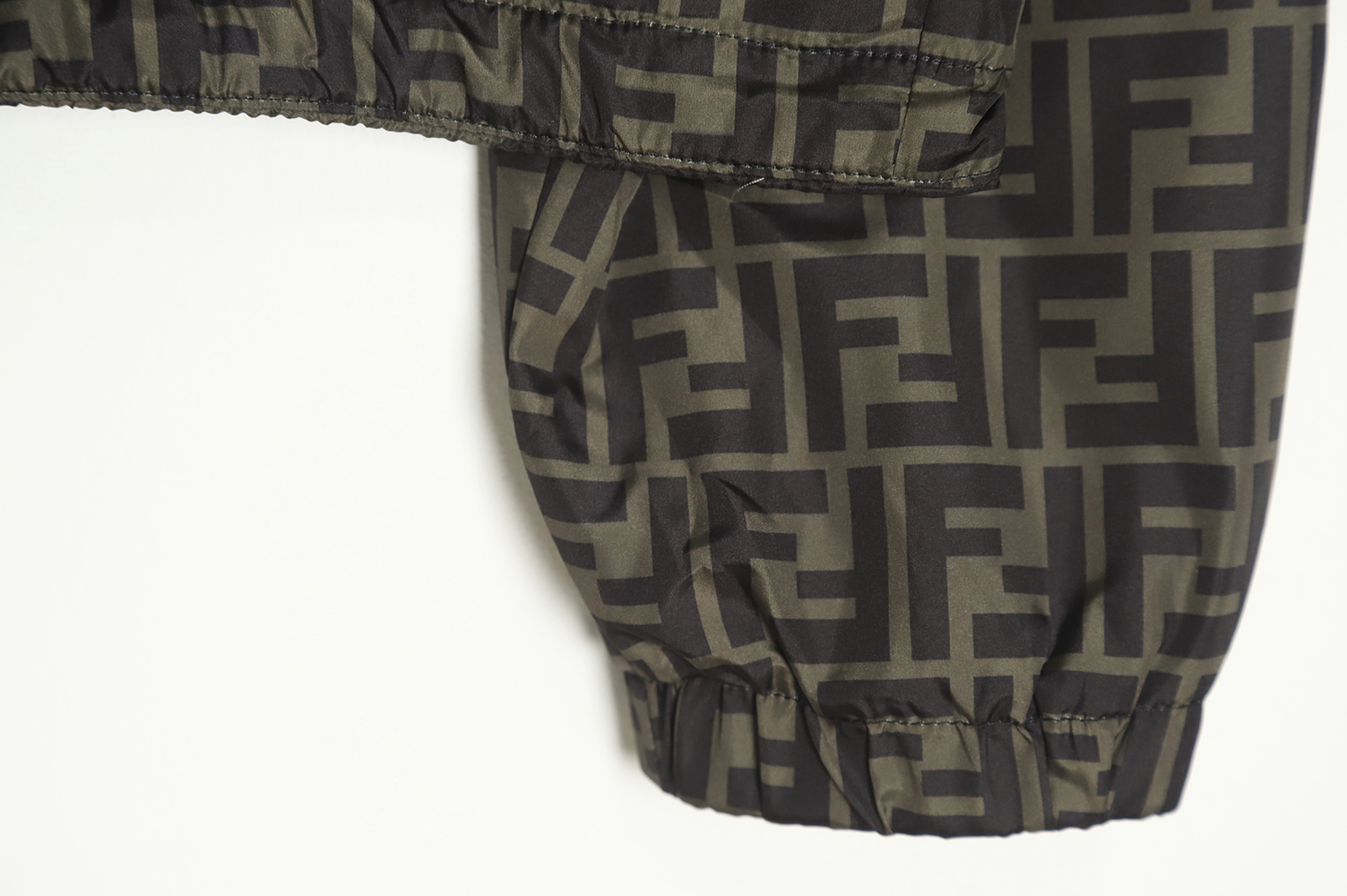 FENDI FD 22 new double-sided black flower nylon jacket coat