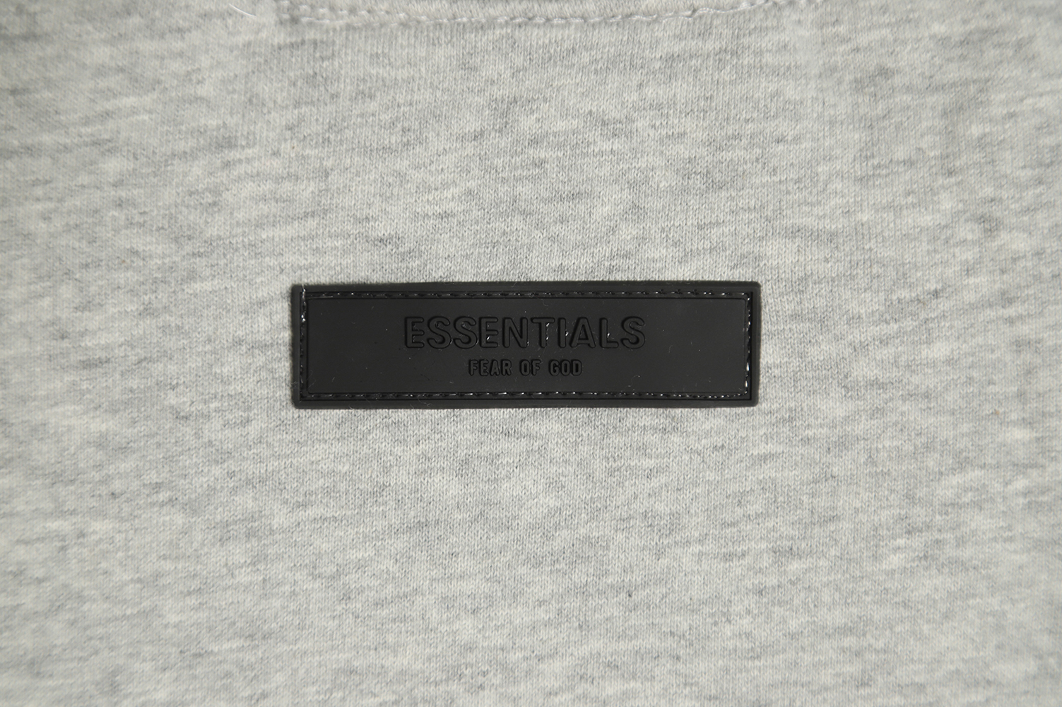FEAR OF GOD double line double row flocking letter round neck sweater Light Oatmeal