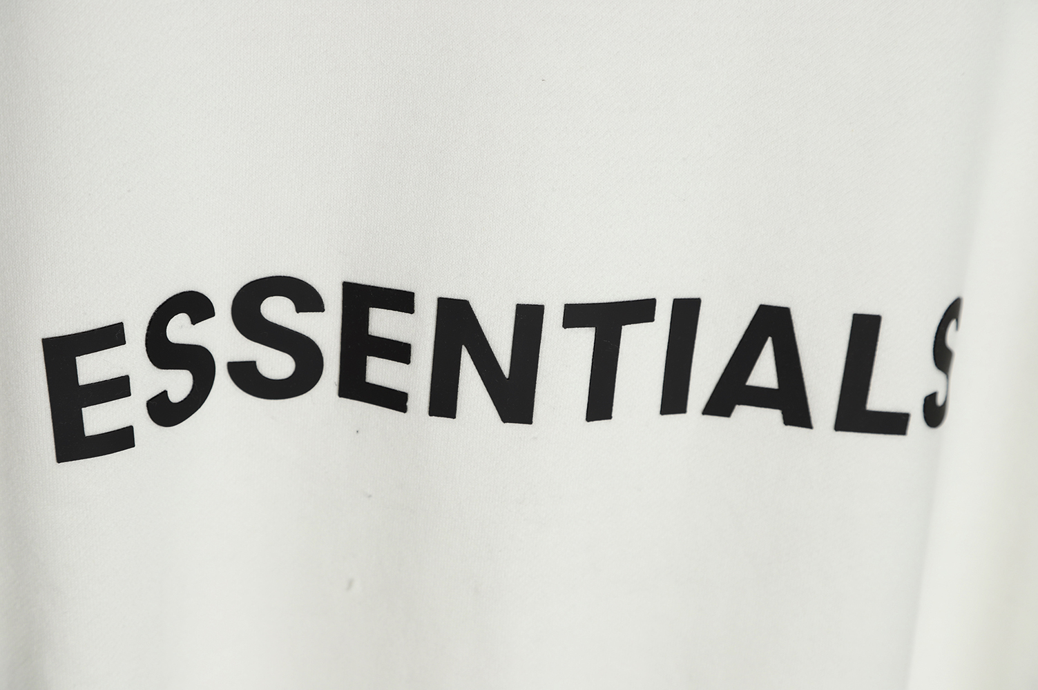 FEAR OF GOD double line ESSENTIALS fog chest silicone letter round neck sweater White