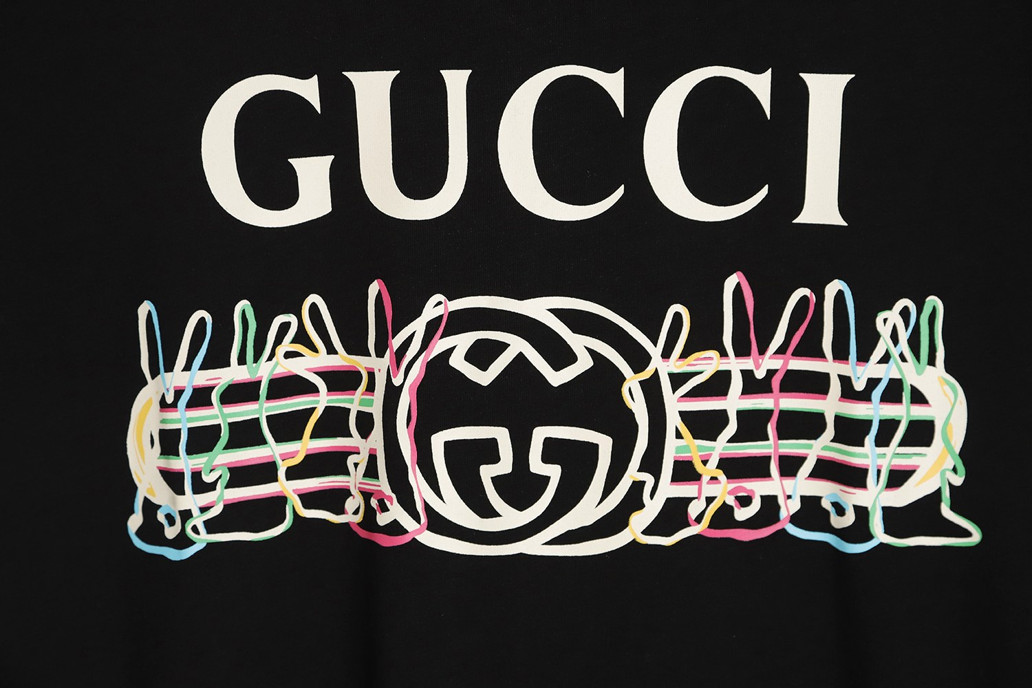 GUCCI Chinese New Year rabbit logo print cotton T-shirt TSK1
