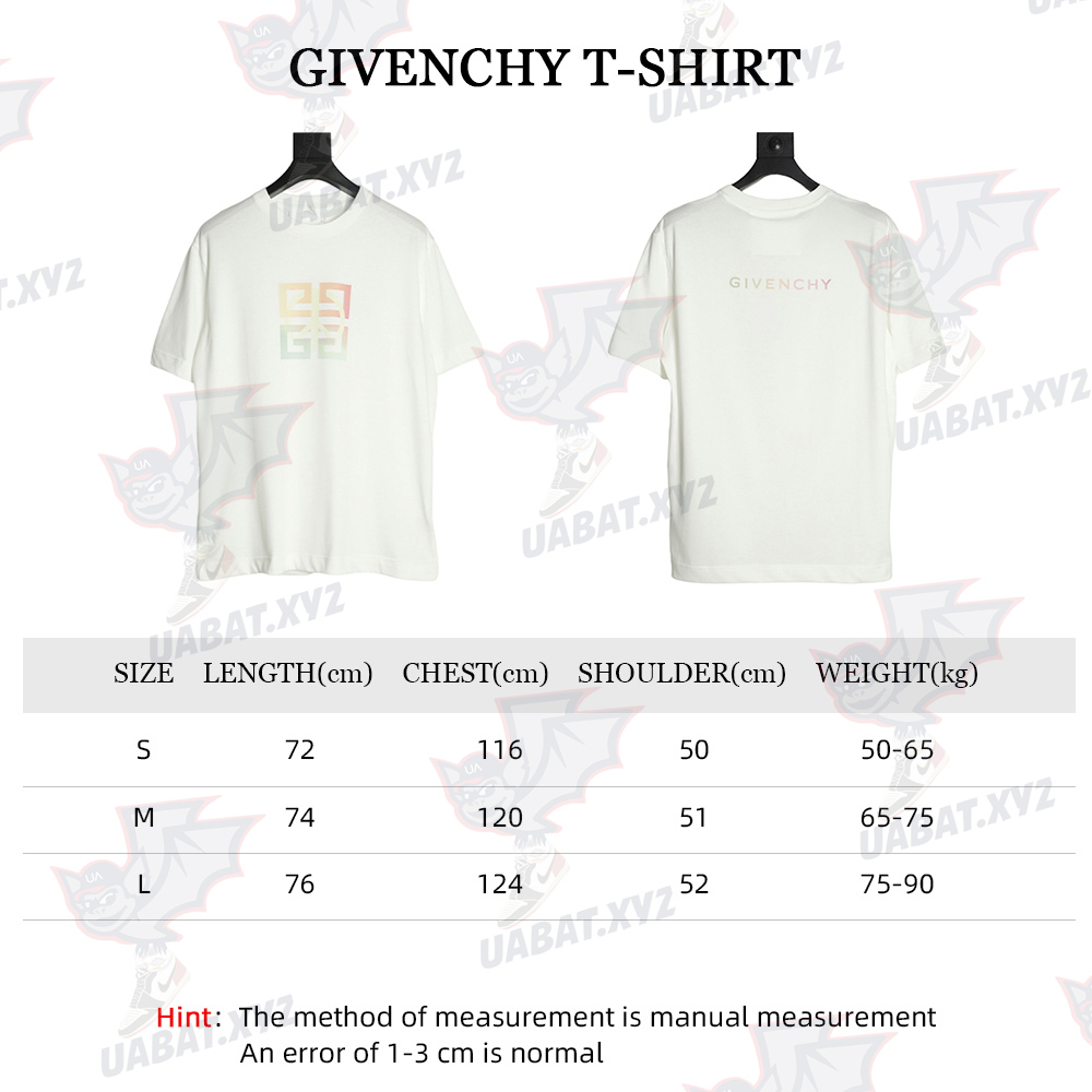 Givenchy 22ss anti-war logo gradient letter short-sleeved T-shirt