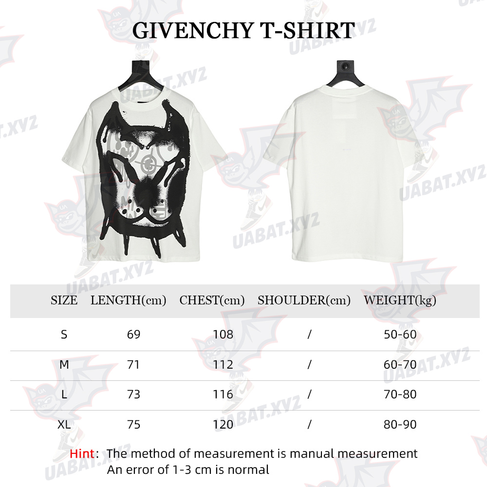 GIVENCHY 2022 spring and summer new graffiti cartoon dog short sleeves
