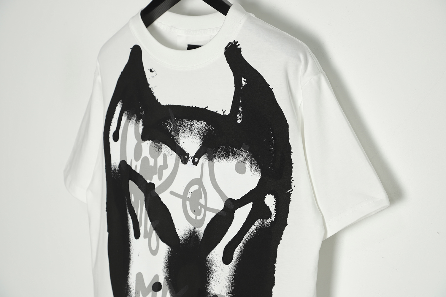 GIVENCHY 2022 spring and summer new graffiti cartoon dog short sleeves