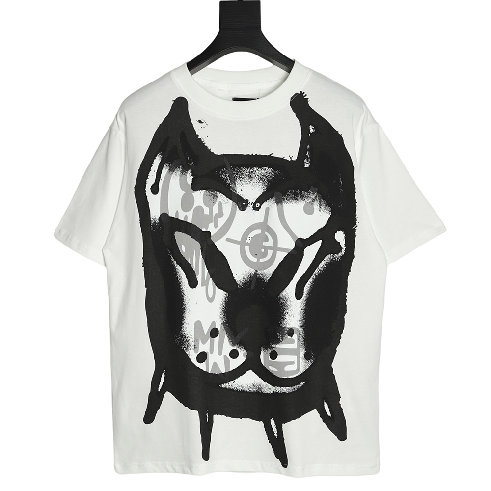 GIVENCHY 2022 spring and summer new graffiti cartoon dog short sleeves