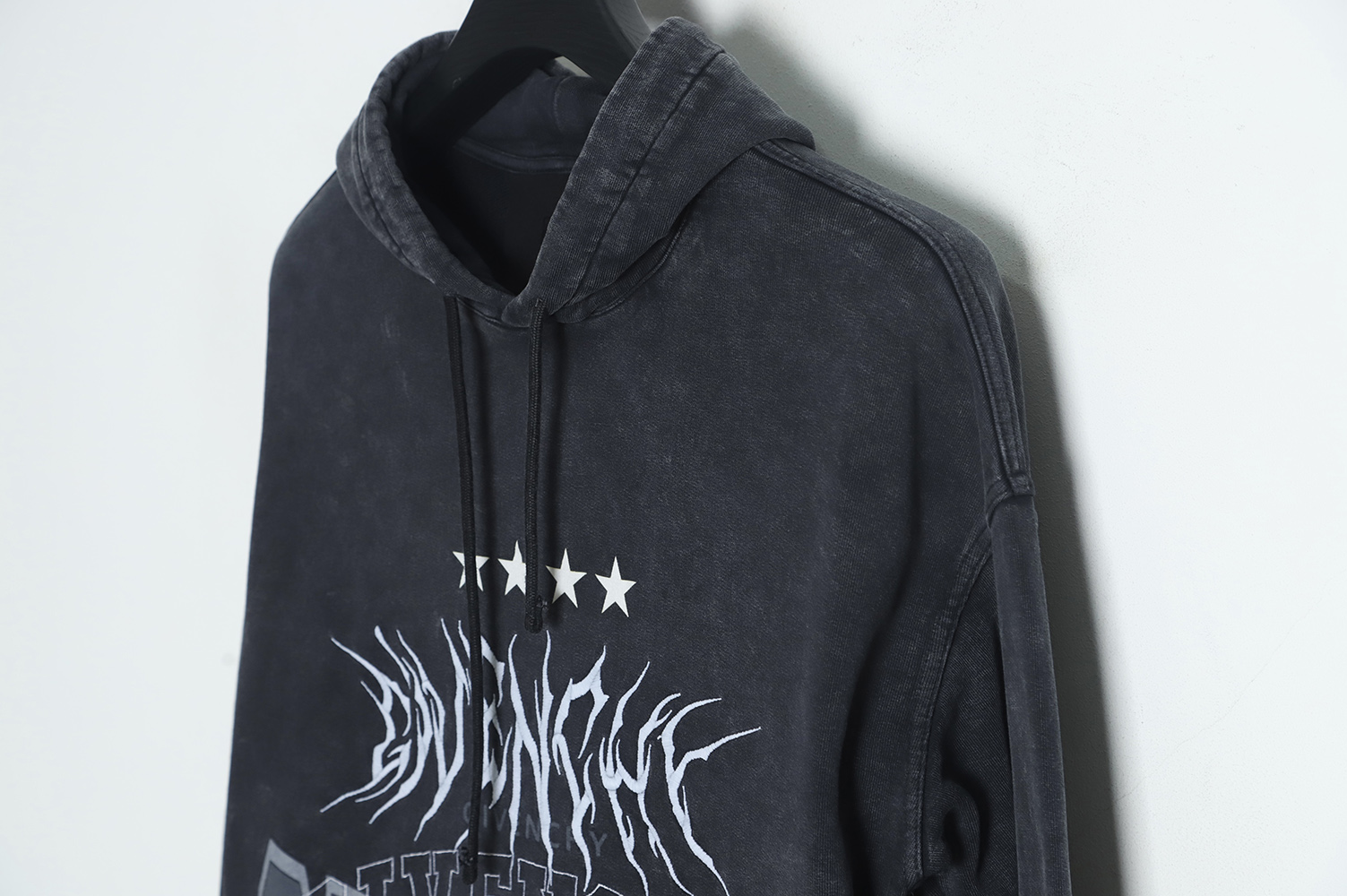 Givenchy 22FW Washed Embroidered Print Hoodie