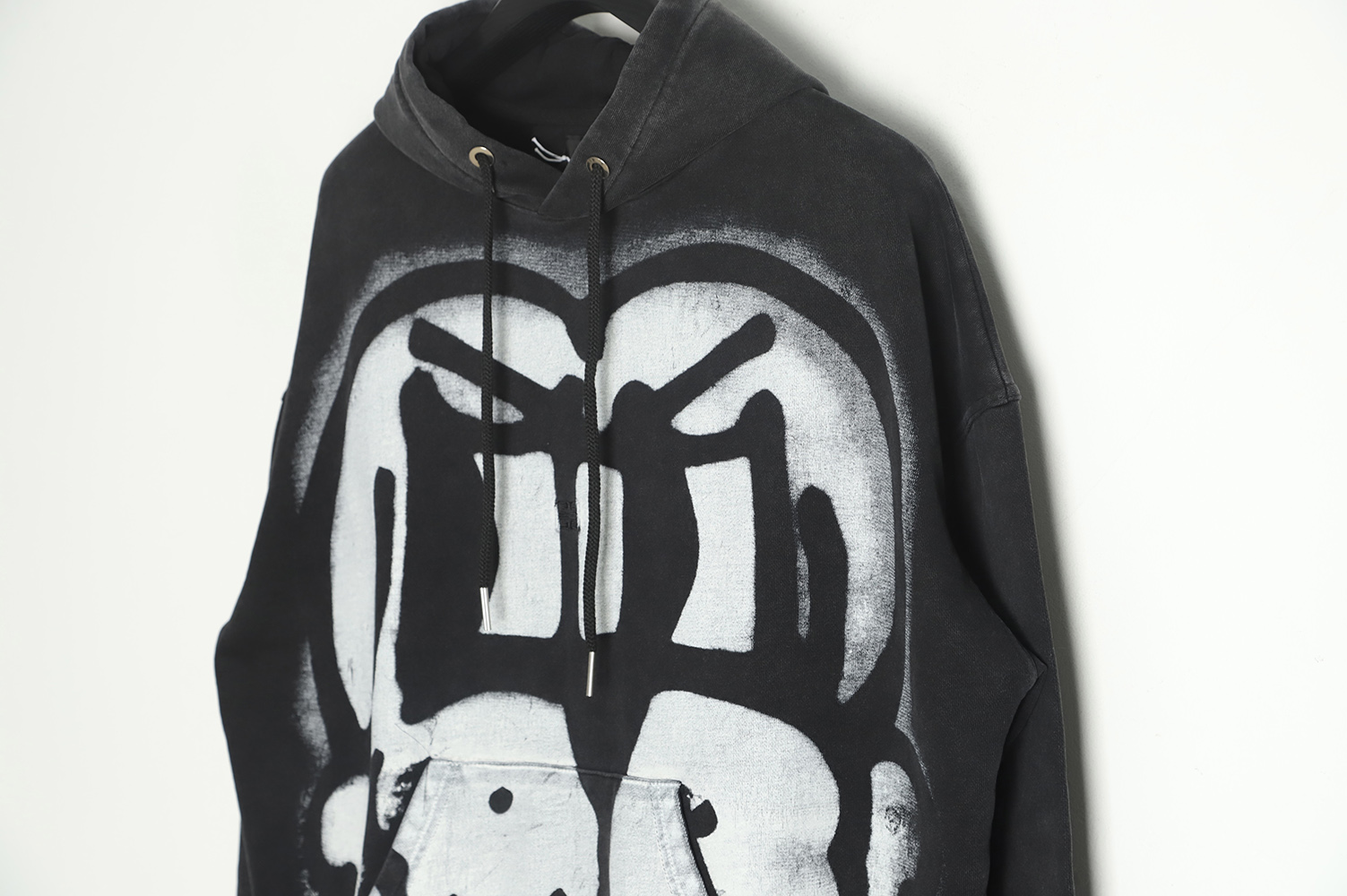 Givenchy 22FW Washed Graffiti Dog Hoodie