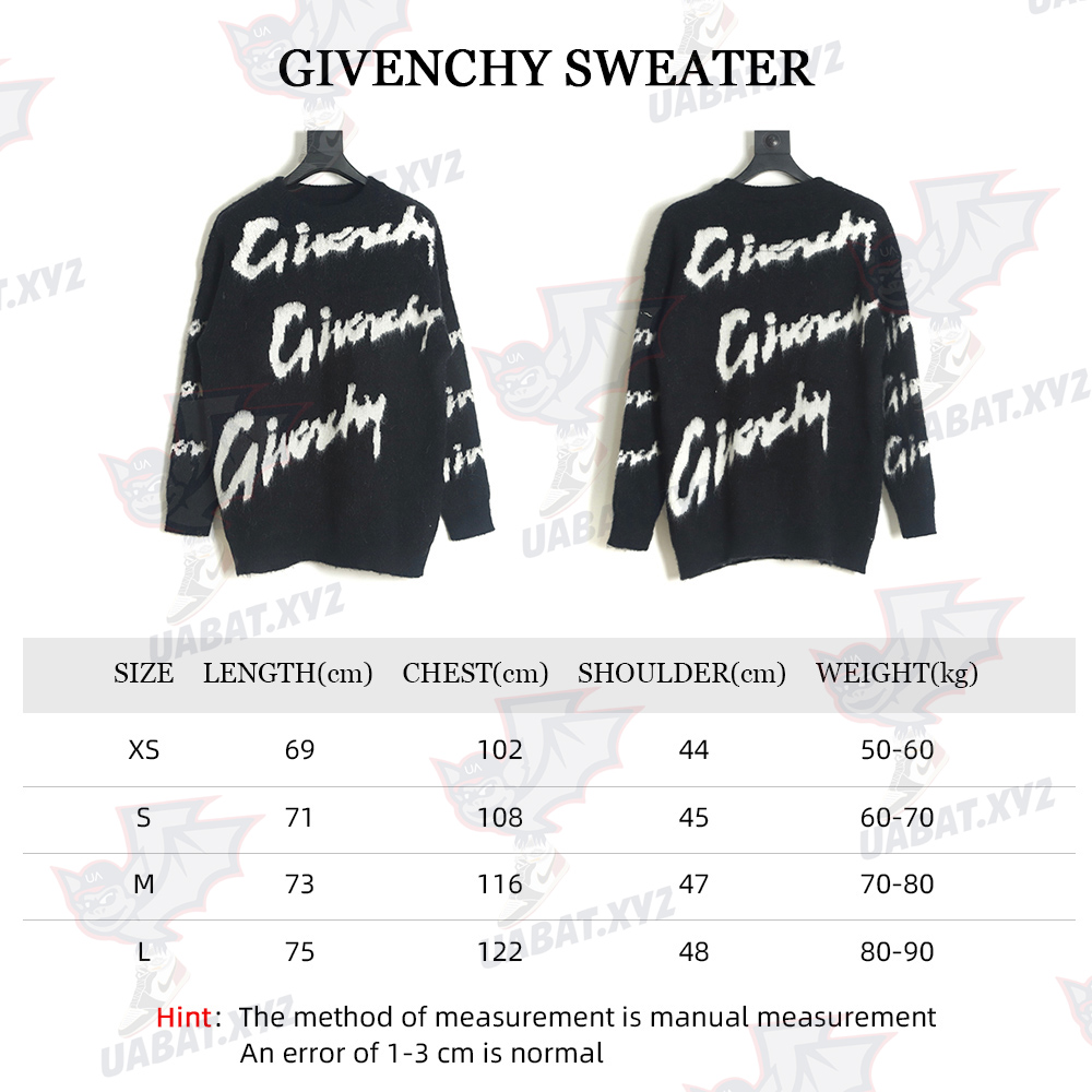 Givenchy 22FW Bullet Cursive Mohair Sweater
