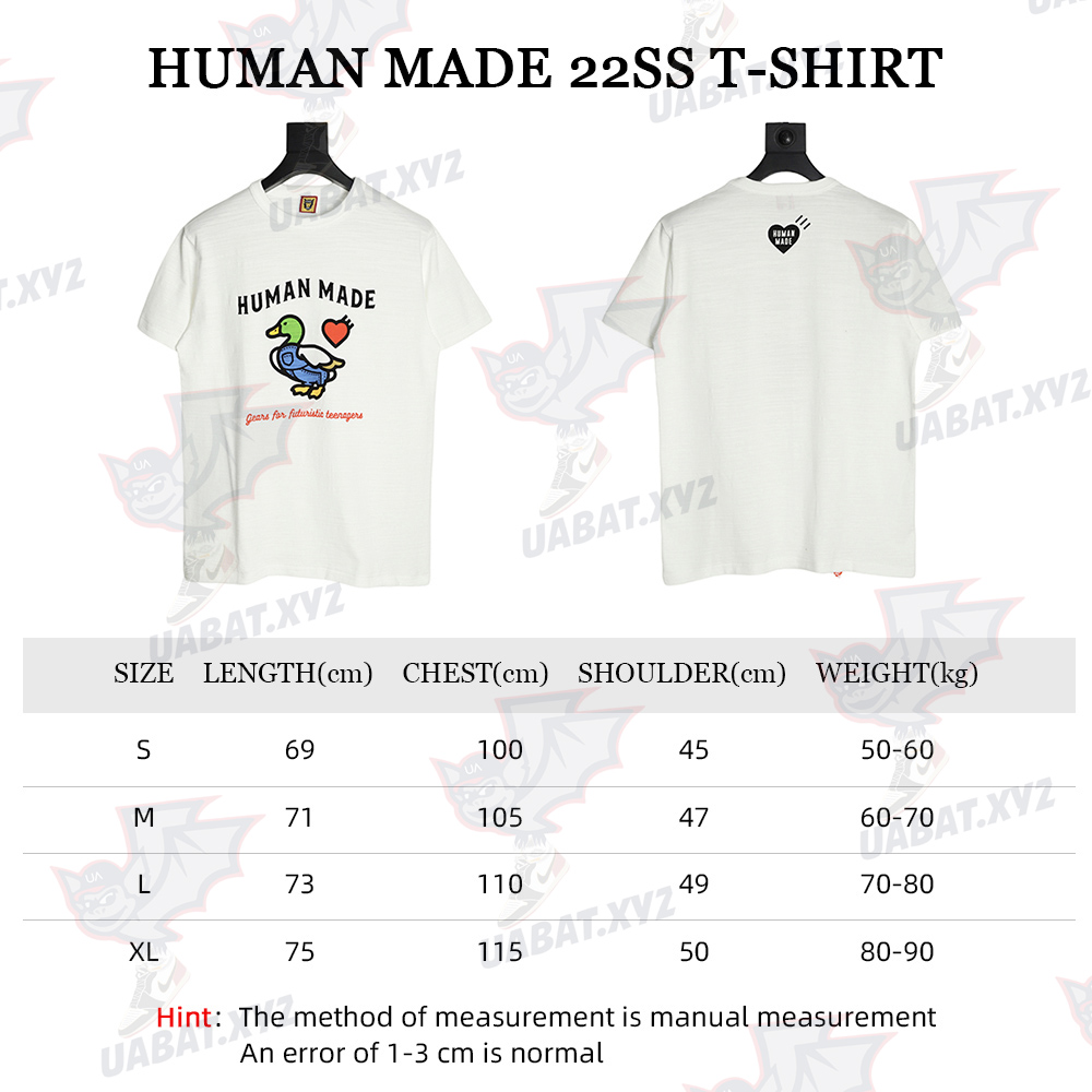 HUMAN MADE 22SS overalls overalls duck short-sleeved T-shirt