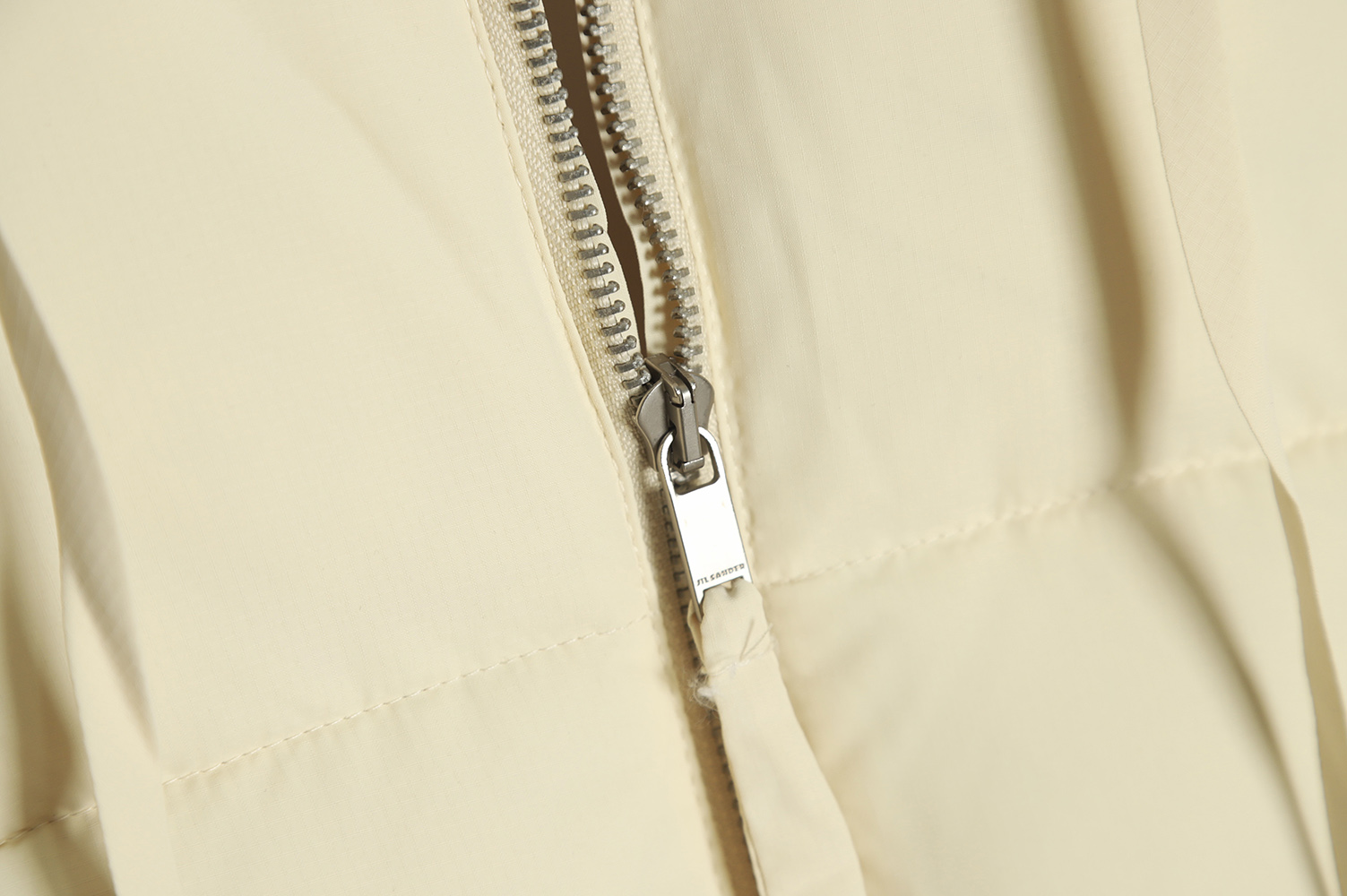 JILSANDER SS22 Solid Zip Dropped Shoulder Oversized Down Jacket