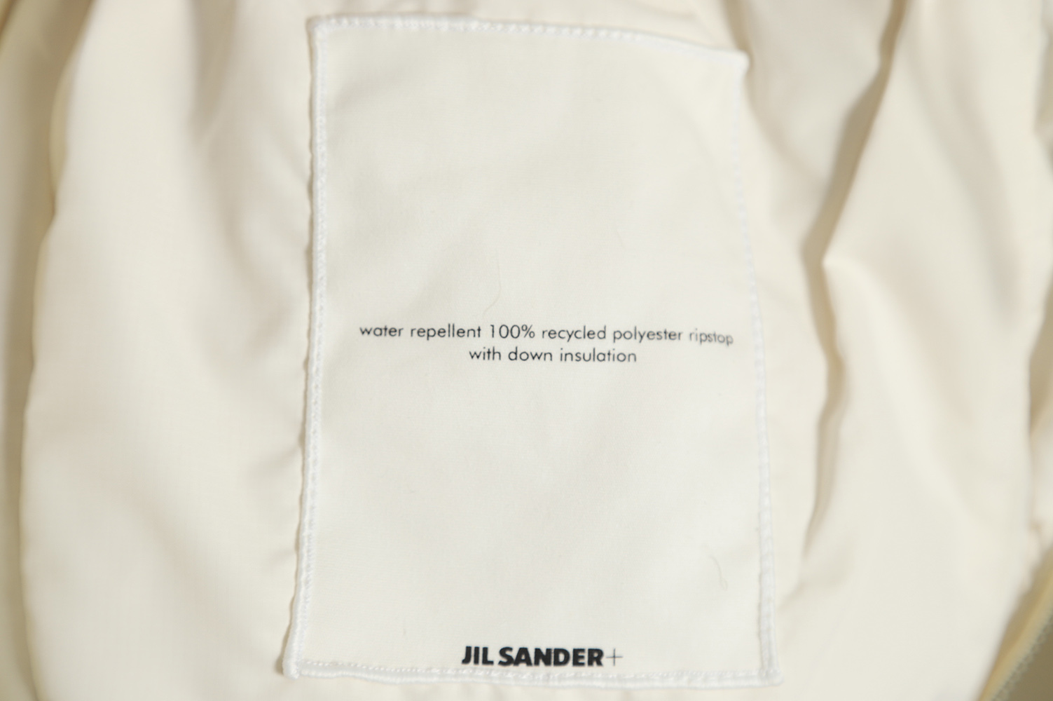 JILSANDER SS22 Solid Zip Dropped Shoulder Oversized Down Jacket