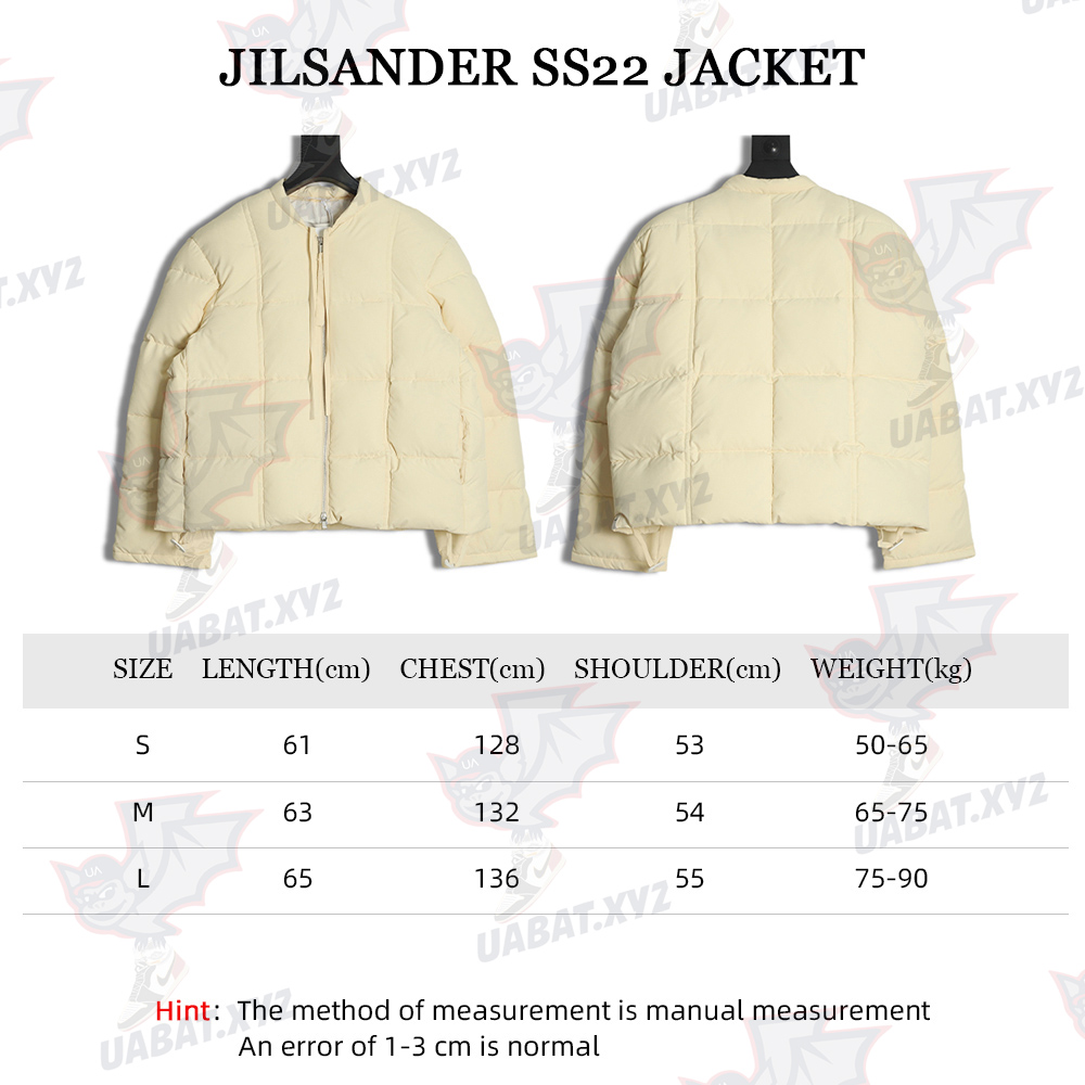 JILSANDER SS22 Solid Zip Dropped Shoulder Oversized Down Jacket