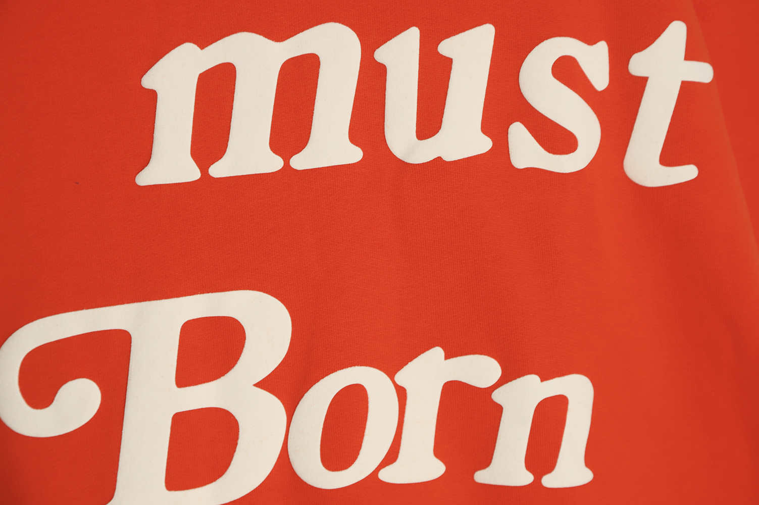 KANYE CPFM Foam Letter Print Reborn Hoodie Orange
