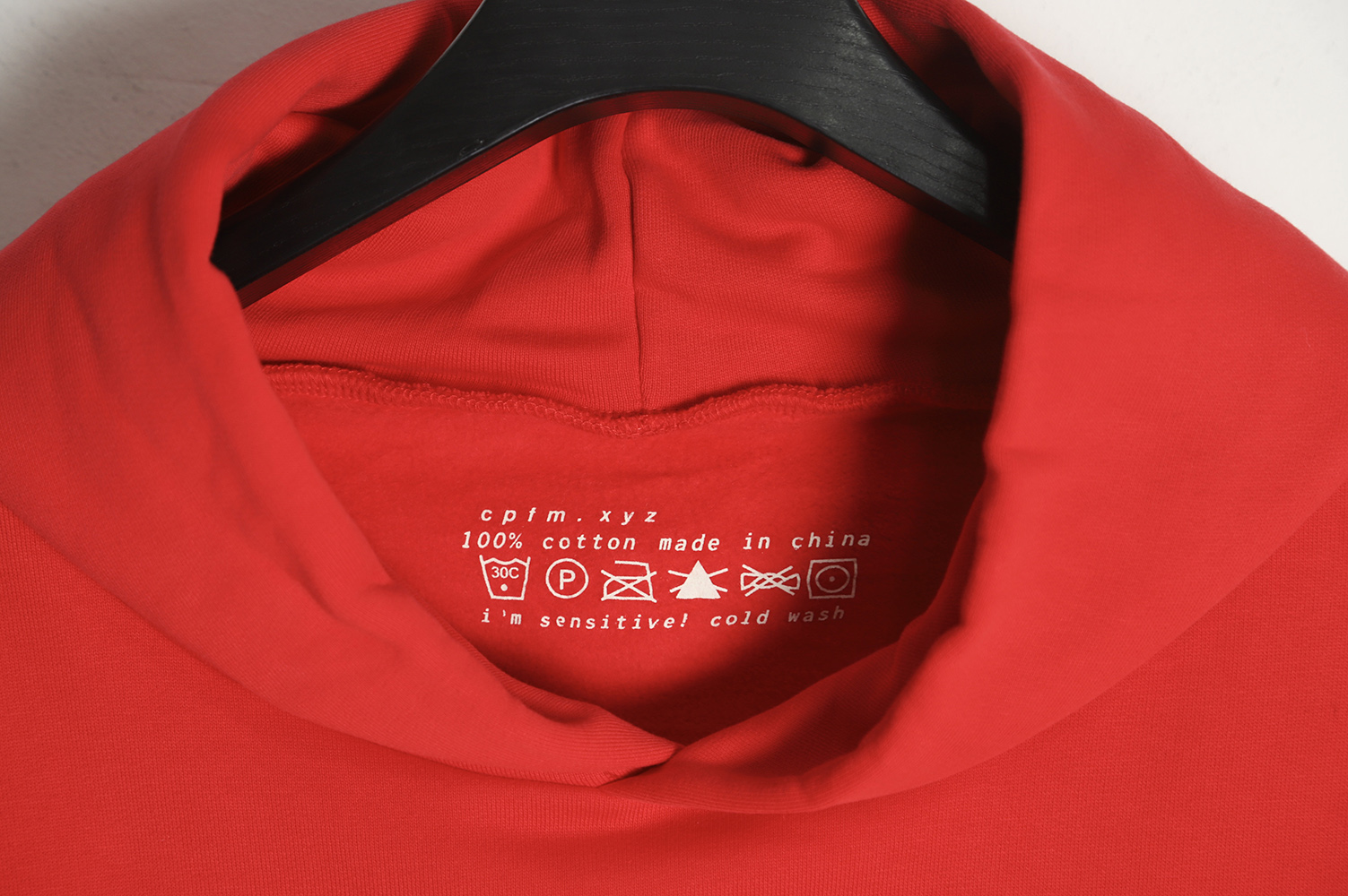 KANYE CPFM Foam Letter Print Reborn Hoodie Red