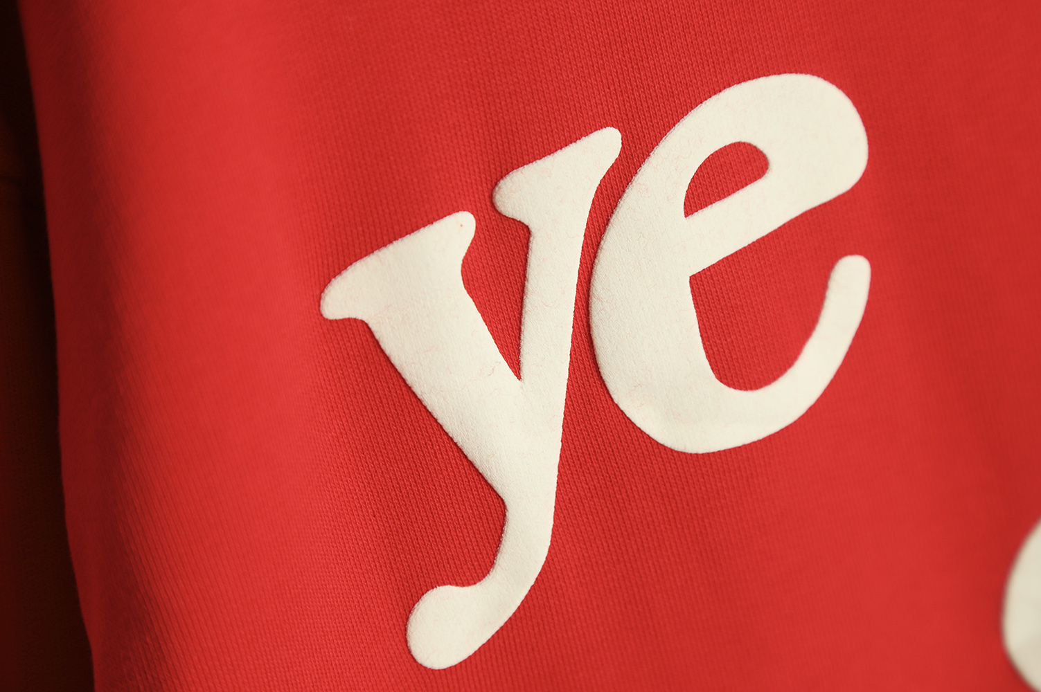 KANYE CPFM Foam Letter Print Reborn Hoodie Red