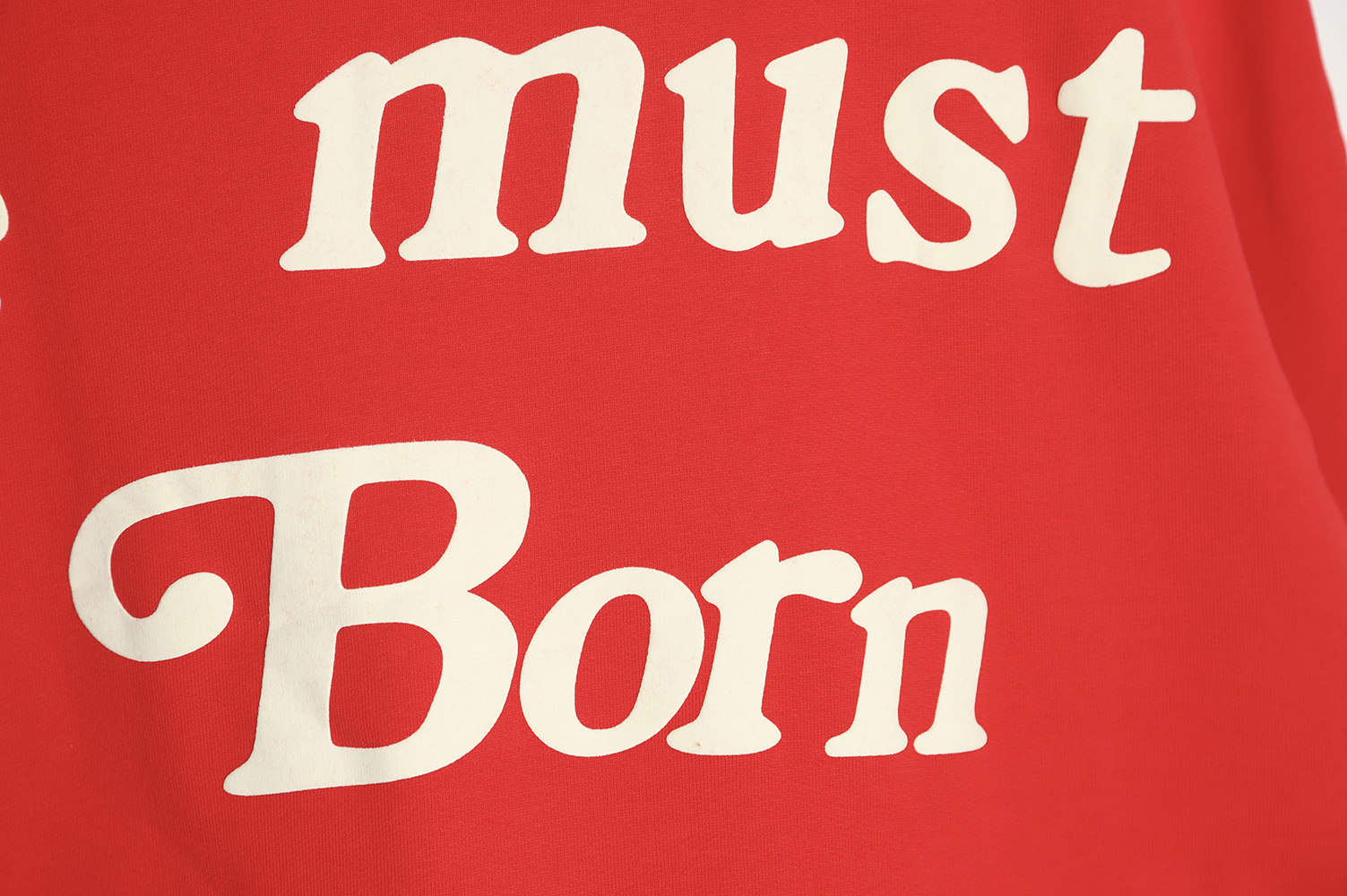 KANYE CPFM Foam Letter Print Reborn Hoodie Red
