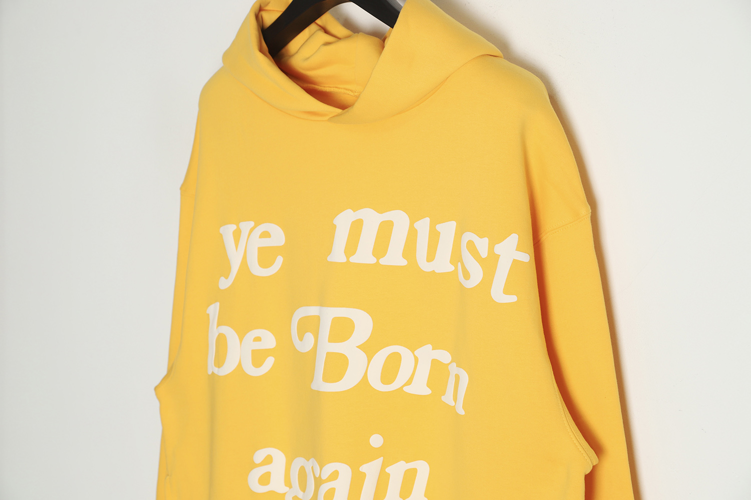KANYE CPFM Foam Letter Print Reborn Hoodie Yellow
