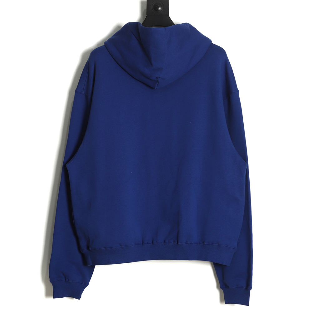 KANYE CPFM Foam Letter Print Reborn Hoodie Blue