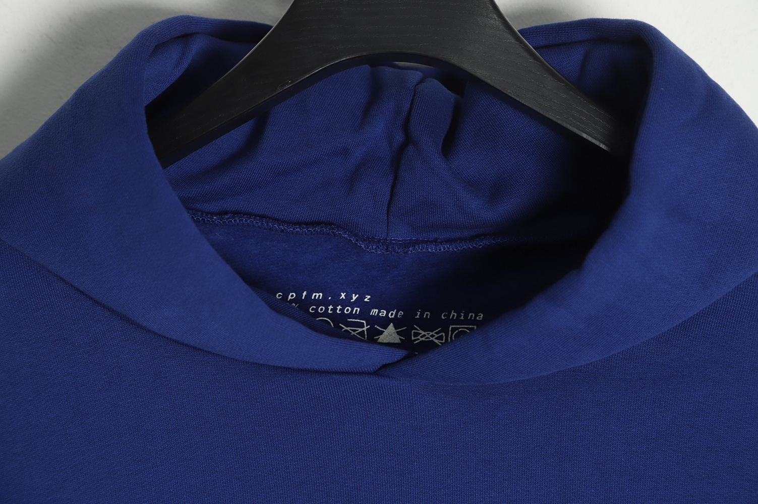 KANYE CPFM Foam Letter Print Reborn Hoodie Blue