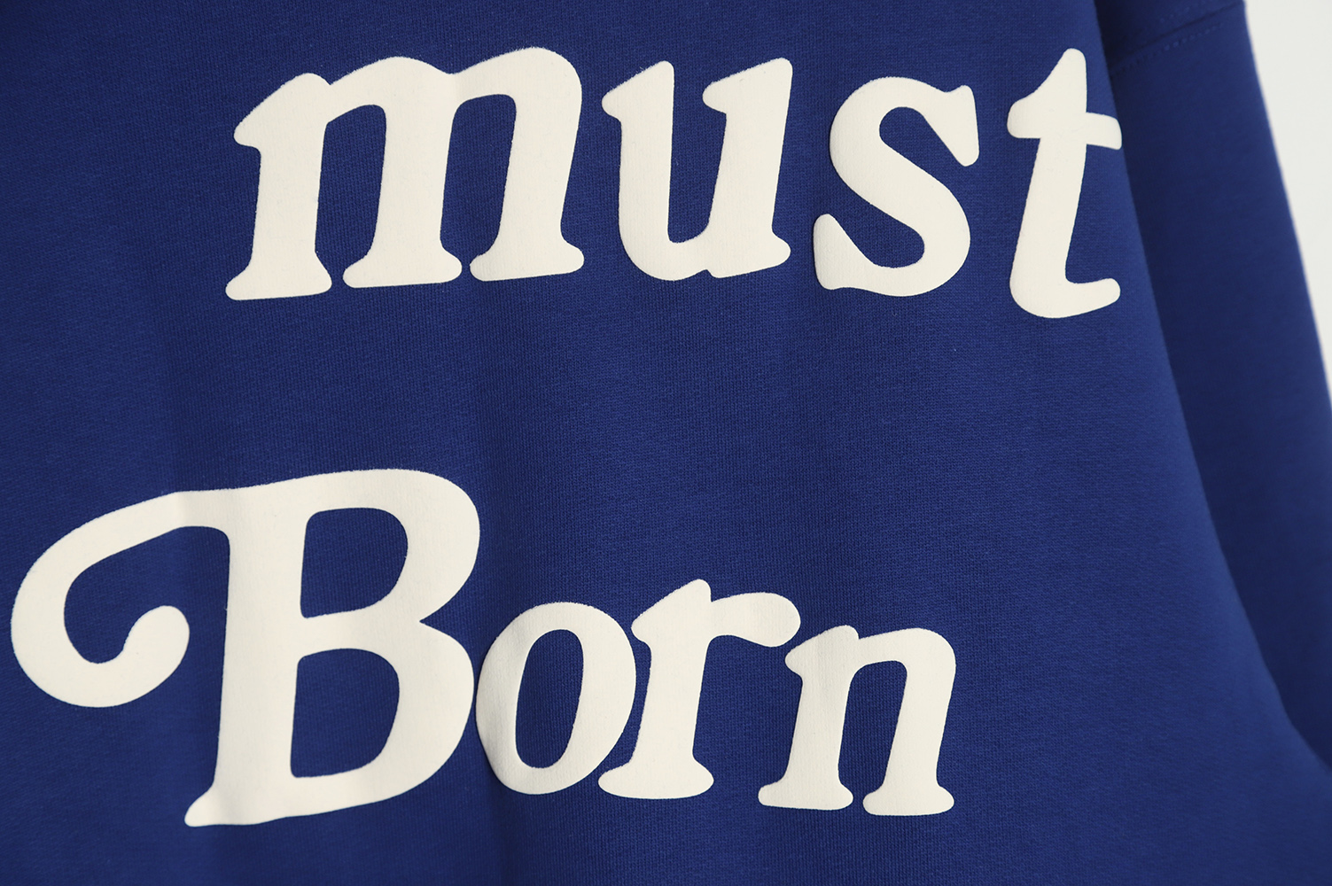 KANYE CPFM Foam Letter Print Reborn Hoodie Blue