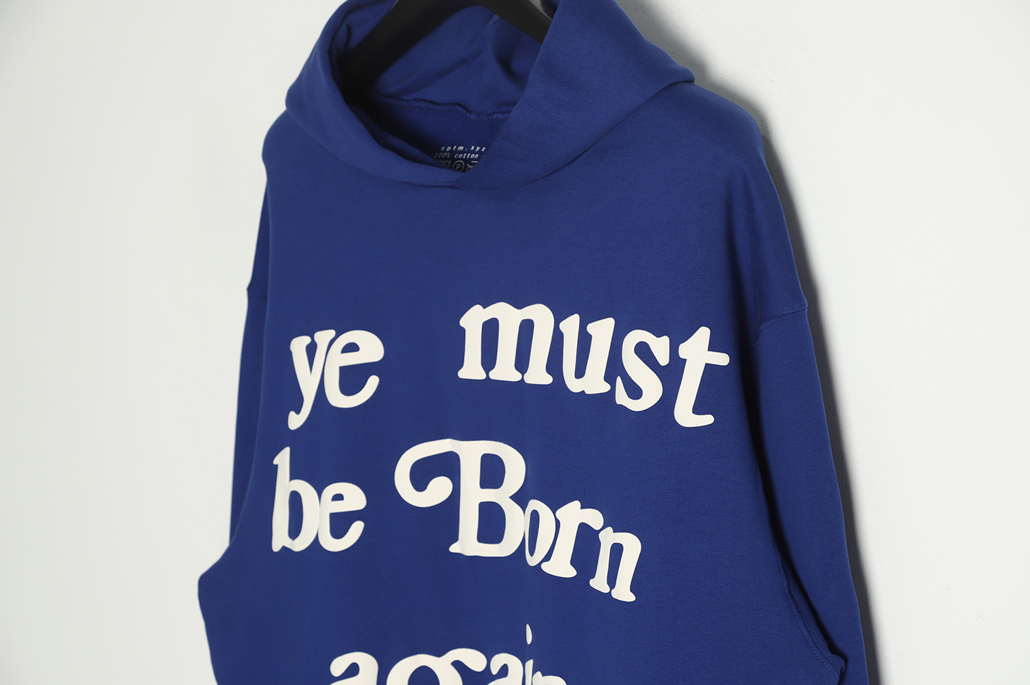 KANYE CPFM Foam Letter Print Reborn Hoodie Blue