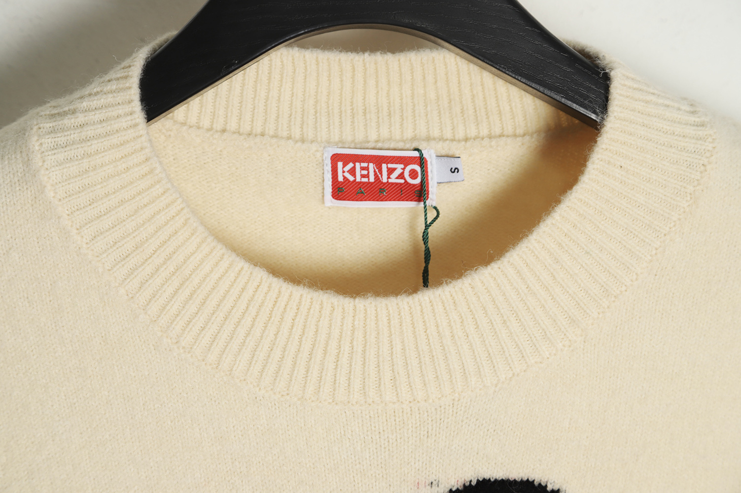 KENZO 22FW small red flower round neck sweater
