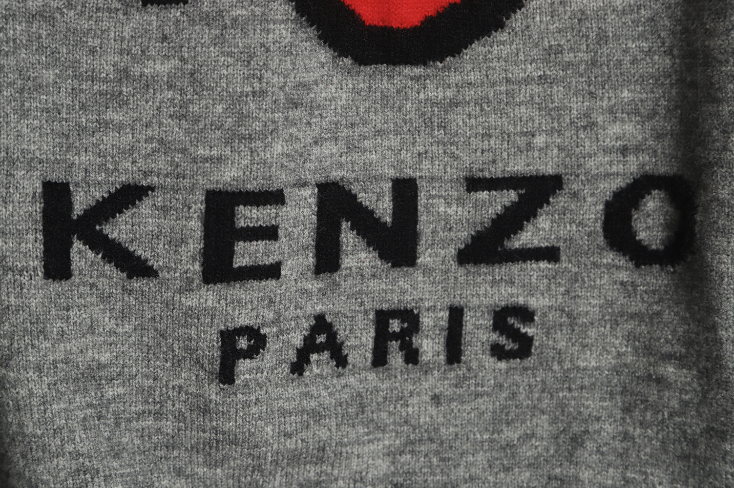 KENZO 22FW small red flower round neck sweater TSK1