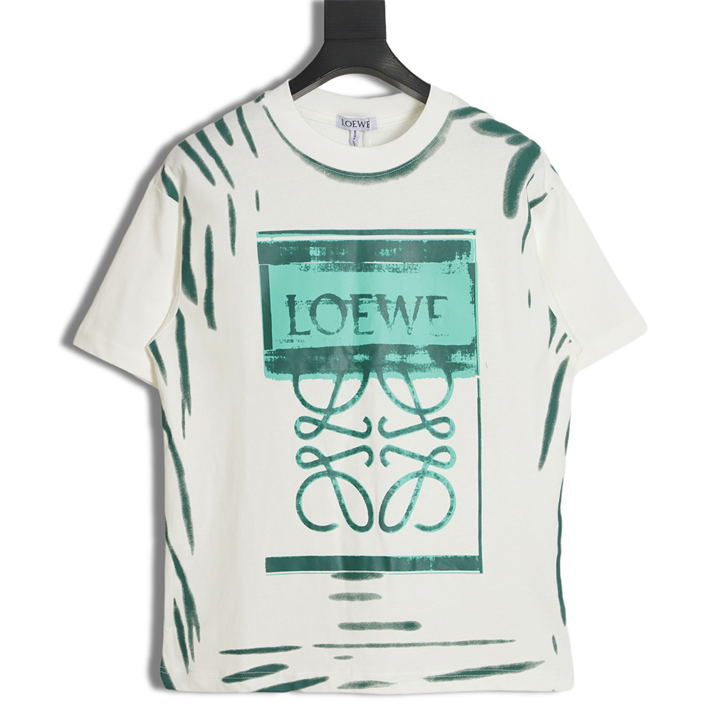 LOEWE Luo Yiwei big graffiti tie-dye short sleeves