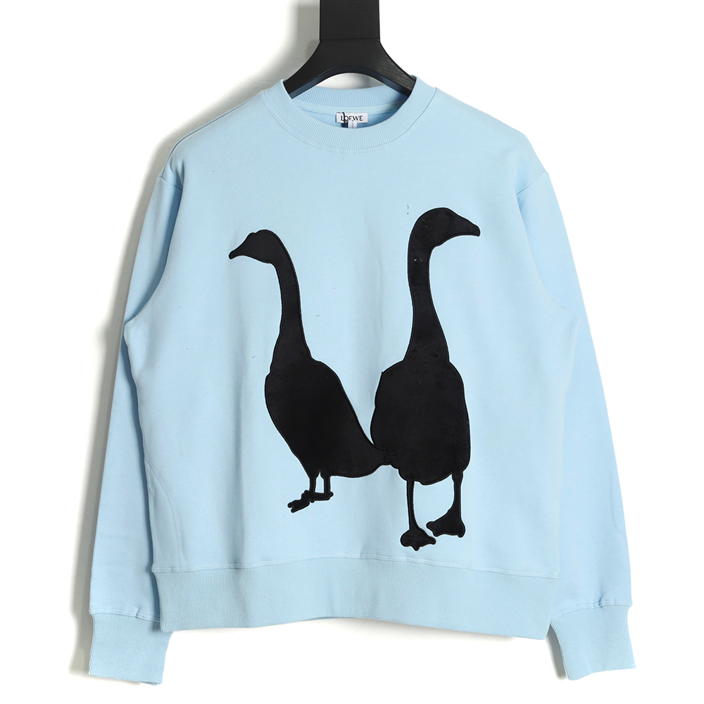 LOEWE 22FW black swan crew neck sweatshirt