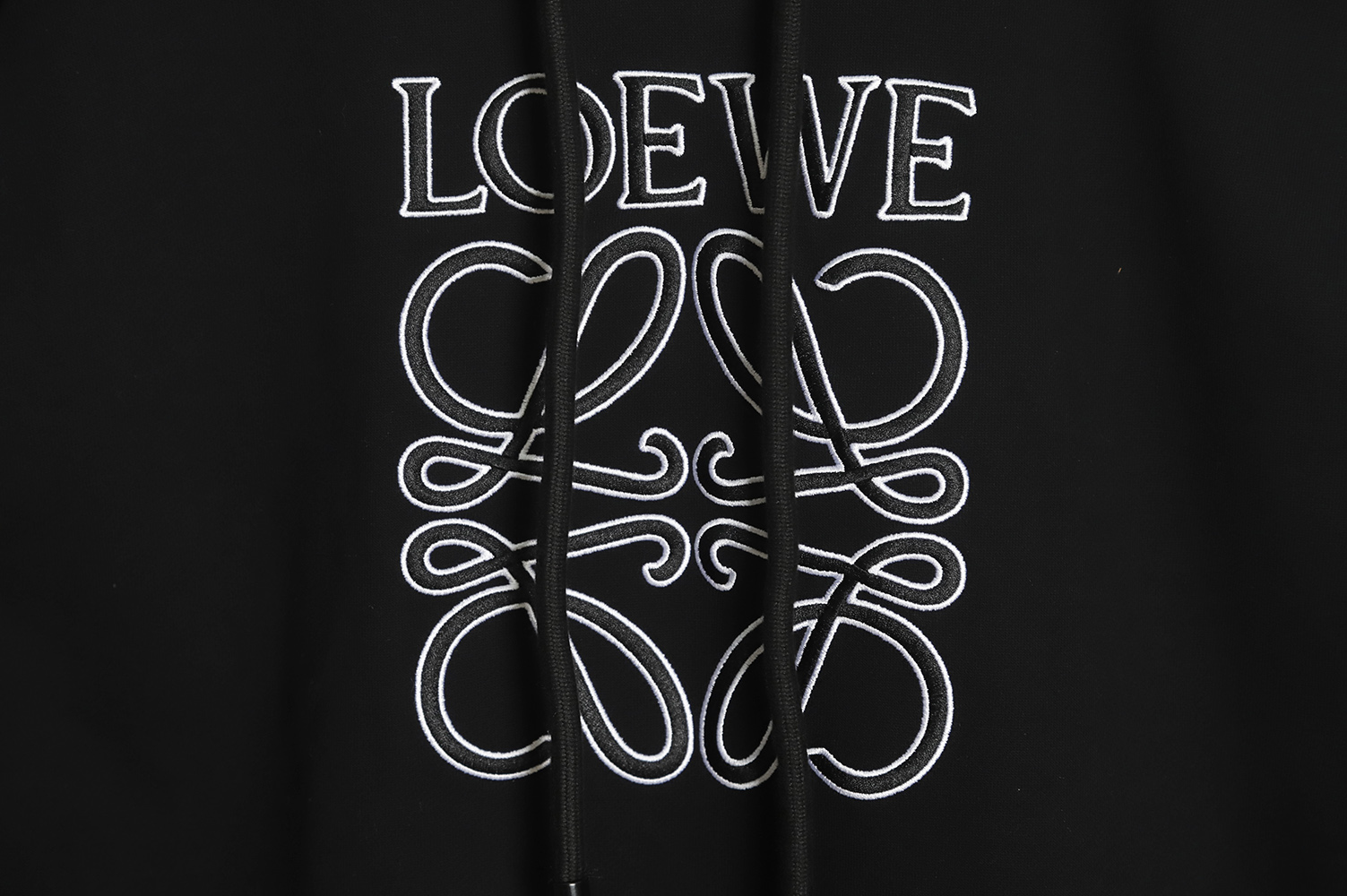 LOEWE 22FW topstitched hooded sweatshirt