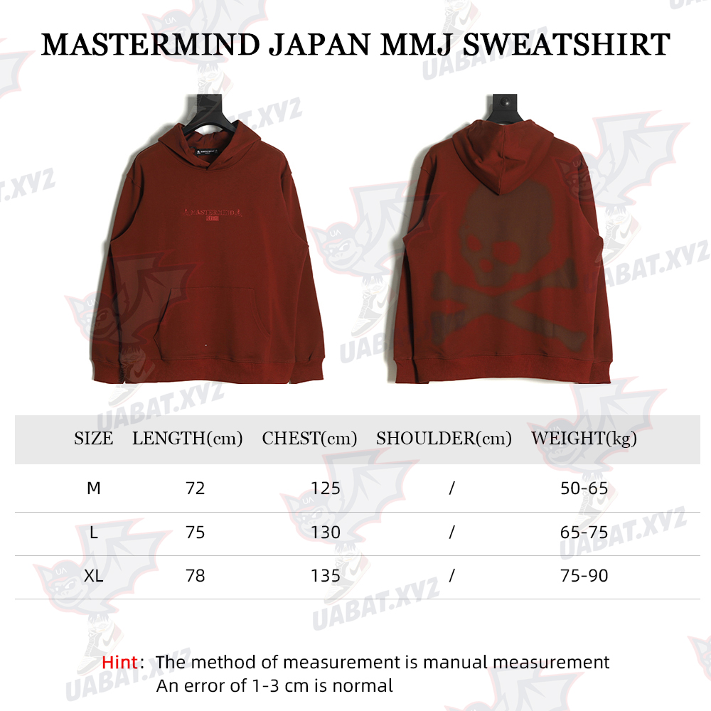 Mastermind Japan MMJ×travis skull inkjet print hoodie TSK1
