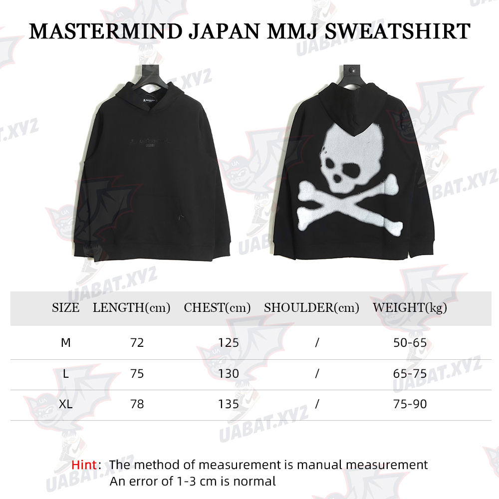 Mastermind Japan MMJ×travis skull inkjet print hoodie