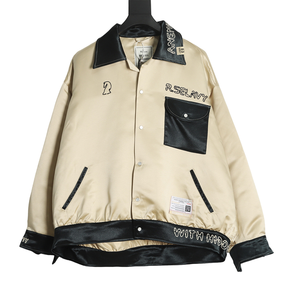 Maison Mihara Yasuhiro embroidered silk jacket