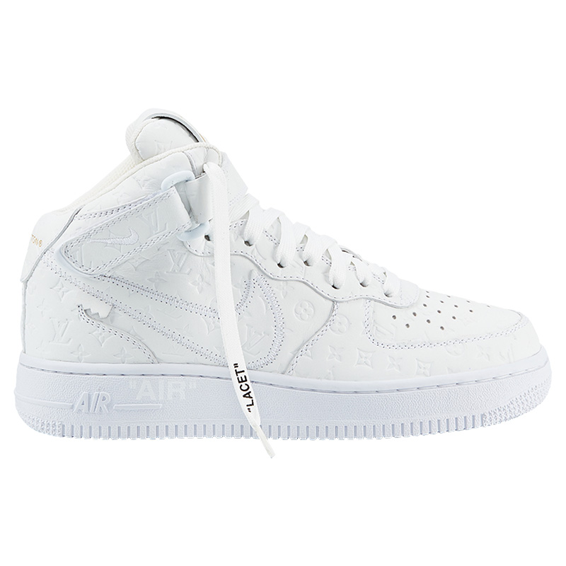 LOUIS VUITTON X AIR FORCE 1 MID ''TRIPLE WHITE''
