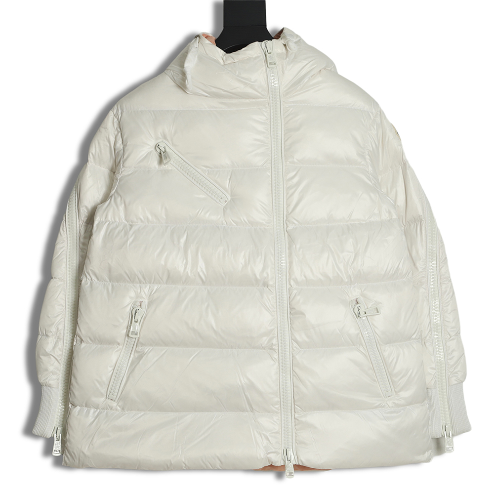 Moncler liriope series hooded diagonal zipper down jacket