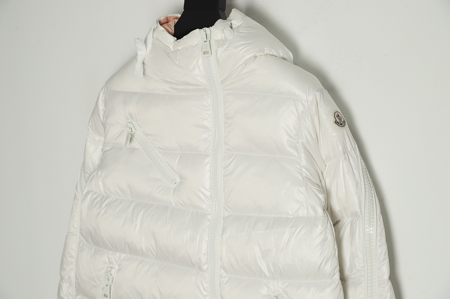 Moncler liriope series hooded diagonal zipper down jacket
