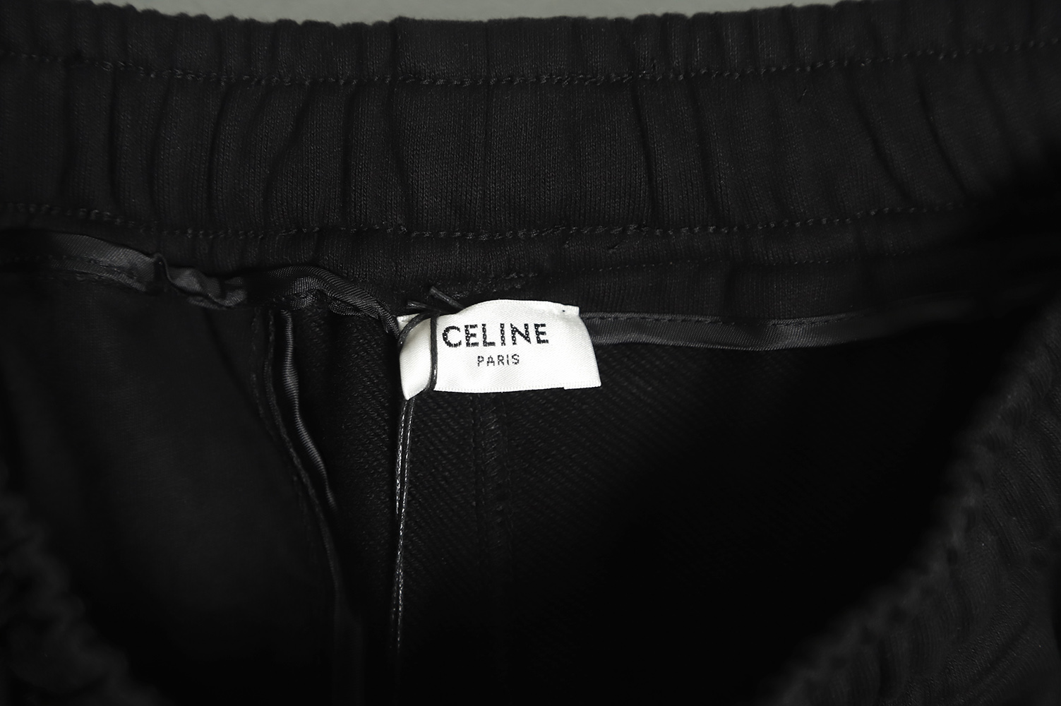 Celine 22FW webbing letter logo sports casual pants