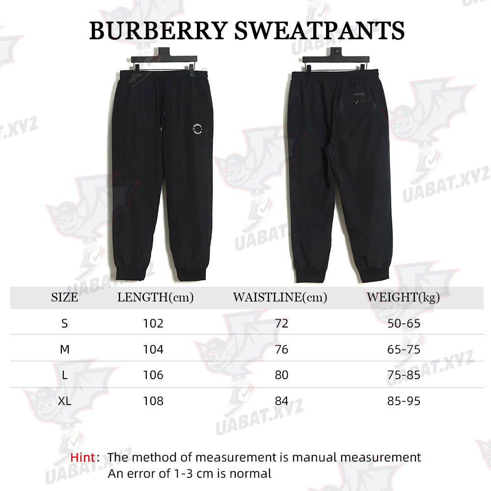Burberry autumn and winter new waterproof unisex sweatpants