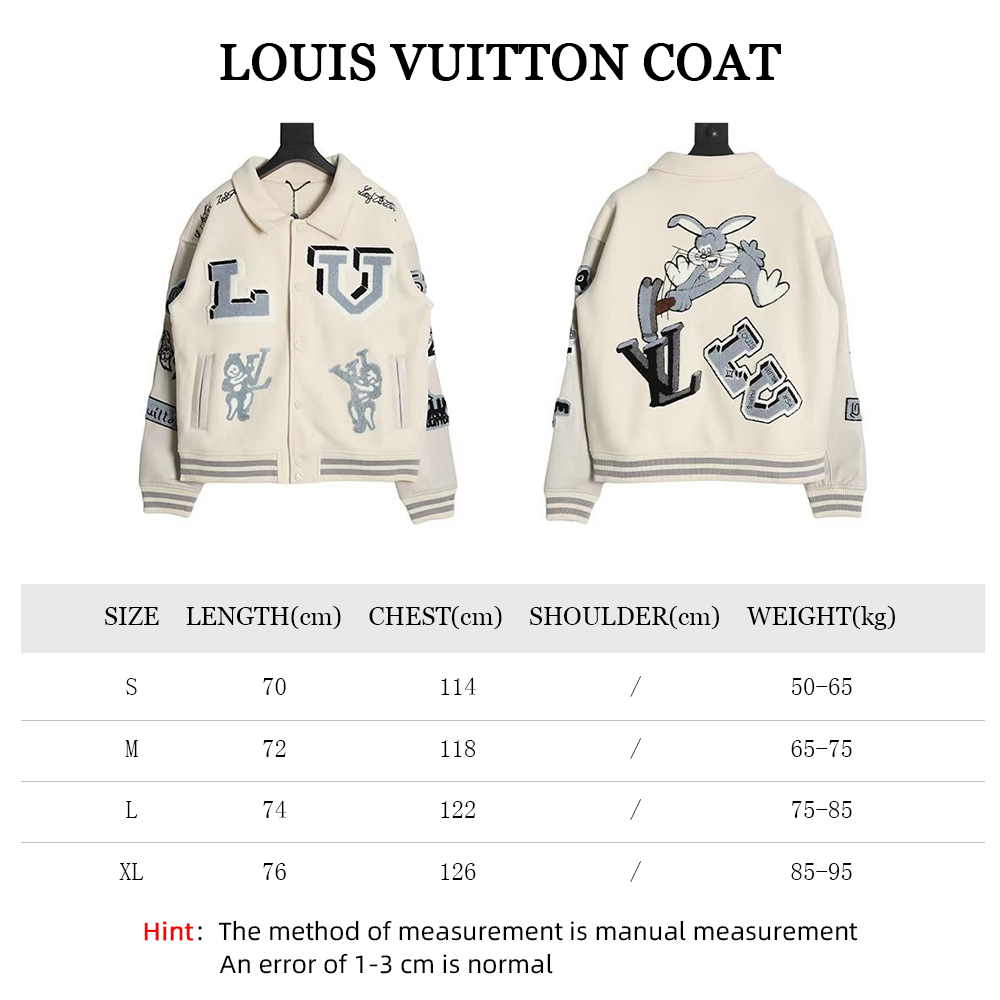 Louis Vuitton 21Fw letter logo baseball jacket